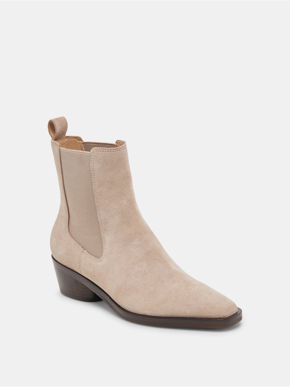 Dolce Vita FOSTER Beige Suede Ankle Boots